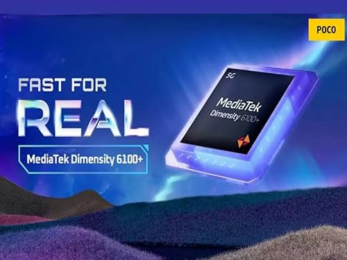 POCO M6 5G (Galactic Black, 8GB RAM, 256GB Storage) | MediaTek Dimensity 6100+ 5G Processor | 5000 mAh Battery + 18W Fast Charging | 50 MP AI Dual-Camera System & Side Fingerprint Sensor