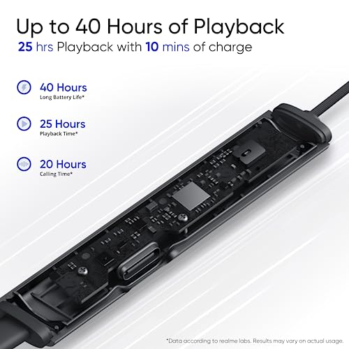 realme Buds Wireless 3 in-Ear Bluetooth Headphones,30dB ANC, Spatial Audio,13.6mm Dynamic Bass Driver,Upto 40 Hours Playback, Fast Charging, 45ms Low Latency for Gaming,Dual Device Connection (Black)