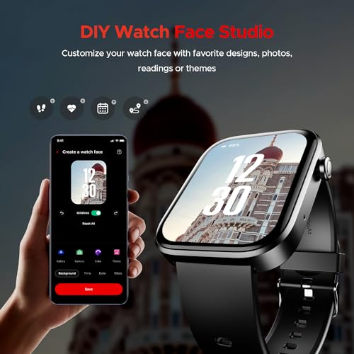 boAt Storm Call 3 w/Turn-by-Turn Navigation, 1.83" (4.6 cm) HD Display, Bluetooth Calling, Crest+ OS, QR Tray, Watch Face Studio, Coins, Emergency SOS Smart Watch for Men & Women(Active Black)