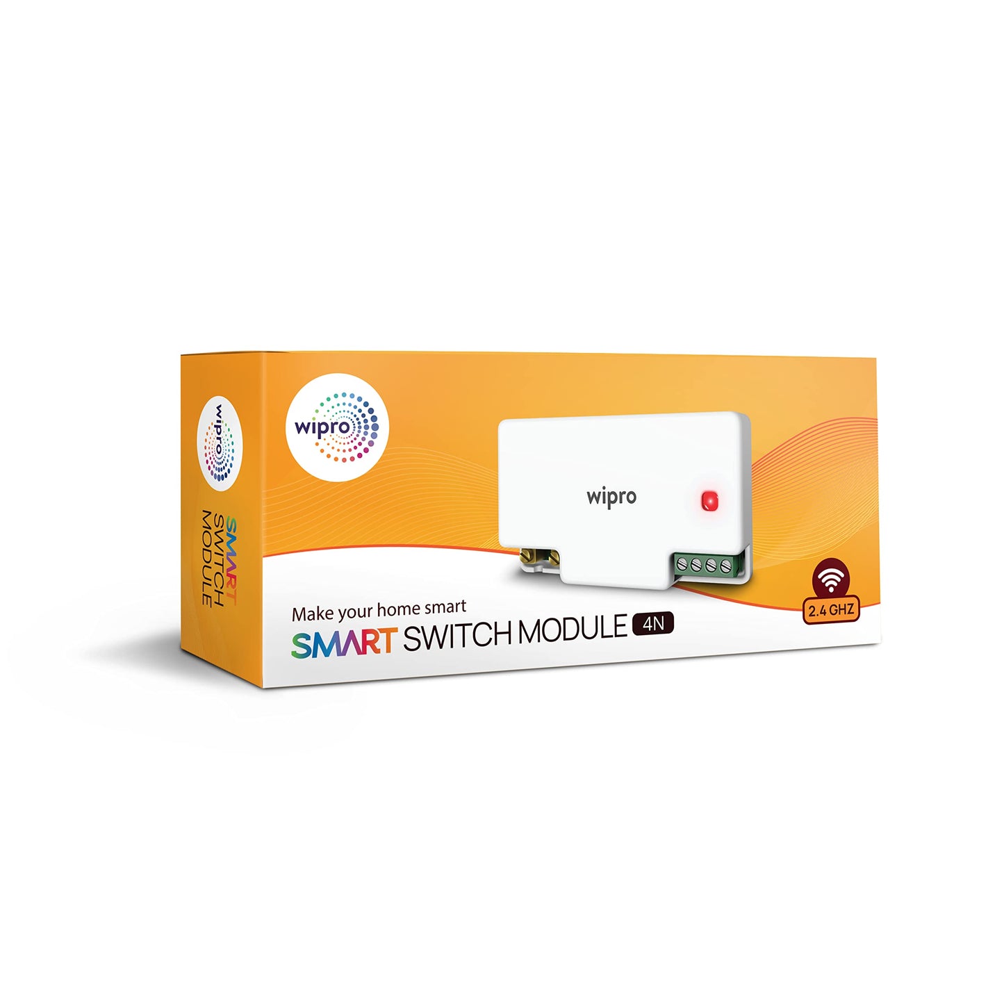Wipro Smart Switch Module, 4 Switch Control Compatible with Alexa & Google Home (Pack of 1,White)