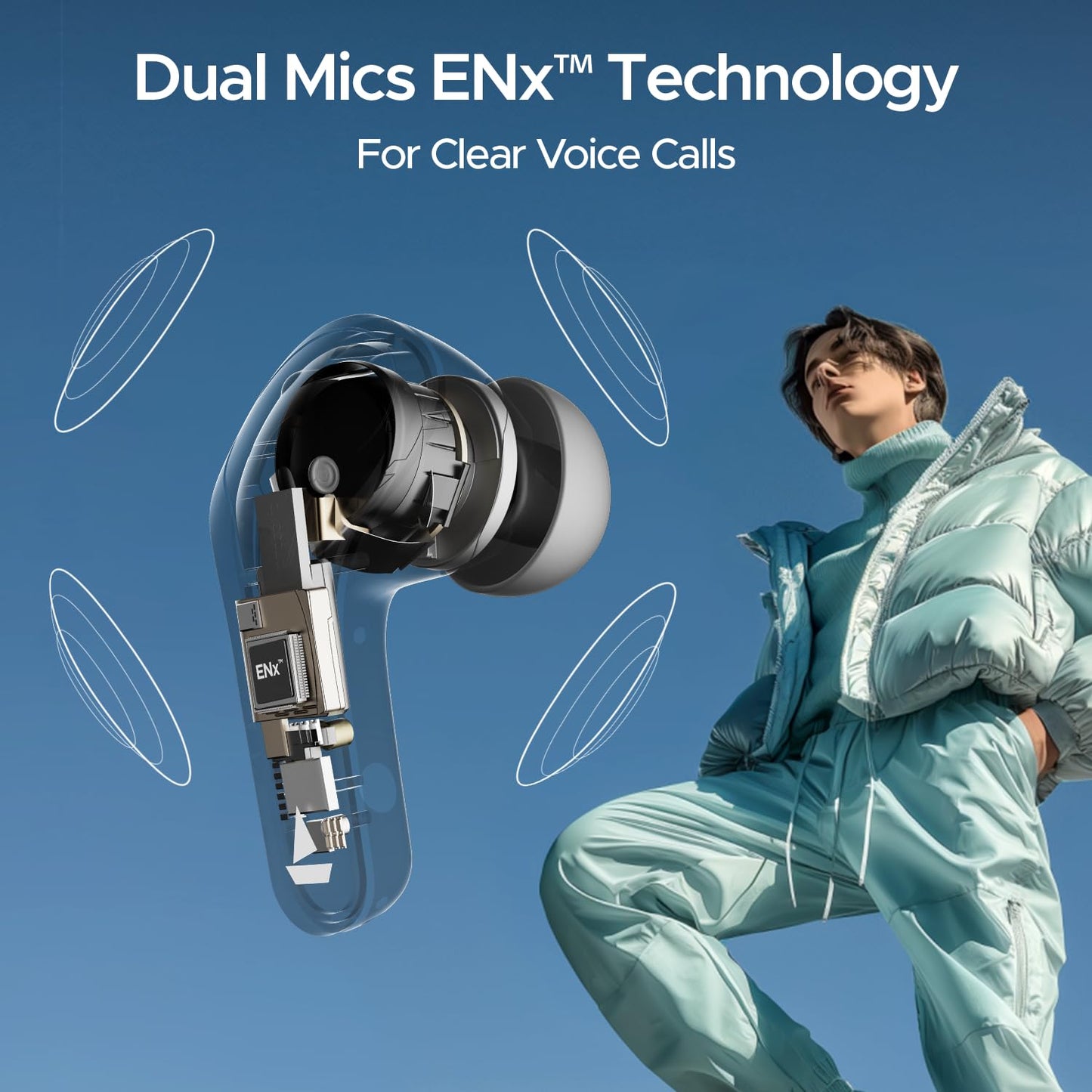 boAt Airdopes 311 Pro Truly Wireless in Ear Ear Buds w/Up to 50 HRS Playtime, Dual Mics with ENx™ Tech, 50 ms Low-Latency Beast™ Mode, ASAP™ Charging, IWP™ Tech(Space Grey)