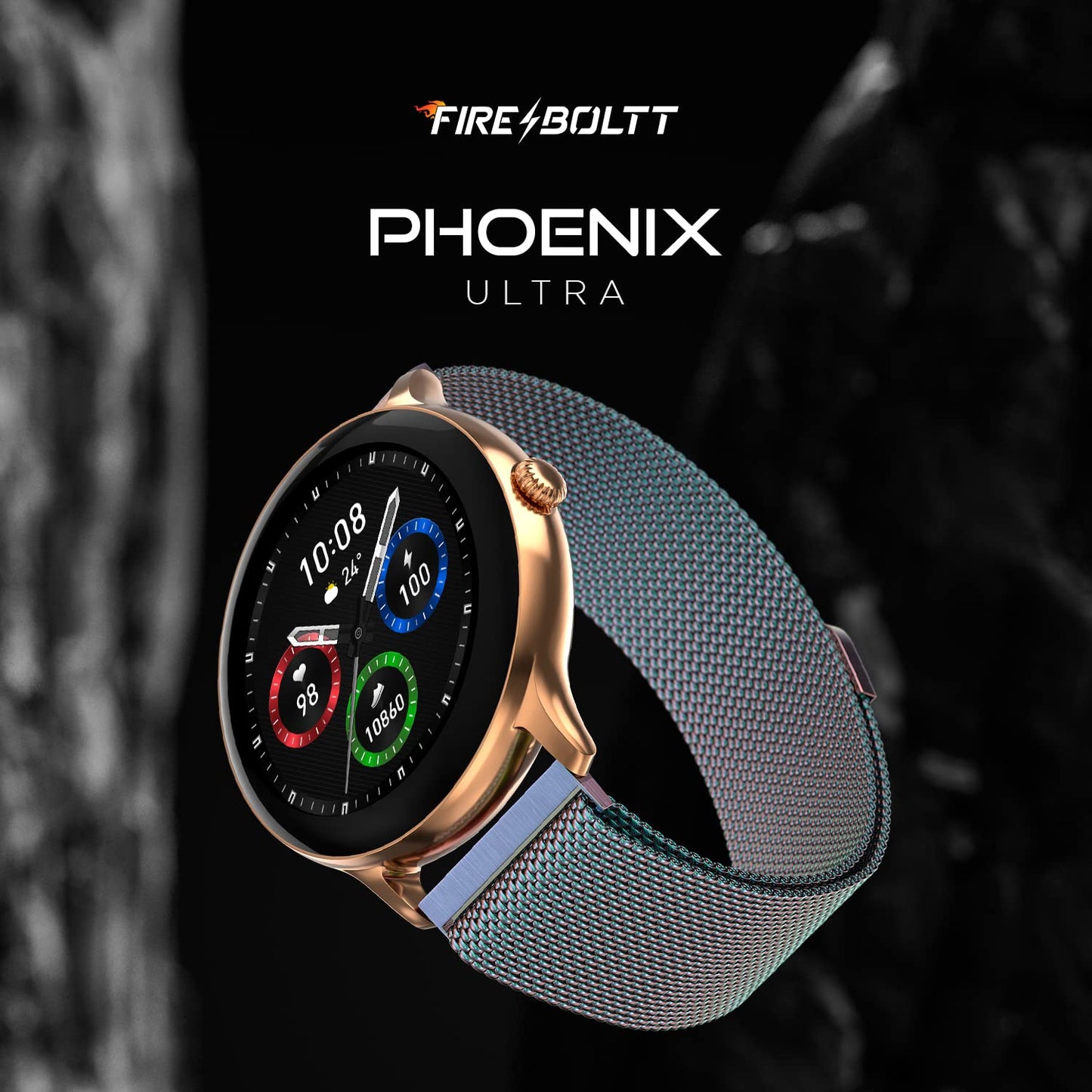 Fire-Boltt Phoenix Ultra Luxury Stainless Steel, Bluetooth Calling Smartwatch, AI Voice Assistant, Metal Body with 120+ Sports Modes, SpO2, Heart Rate Monitoring (Multicolor)