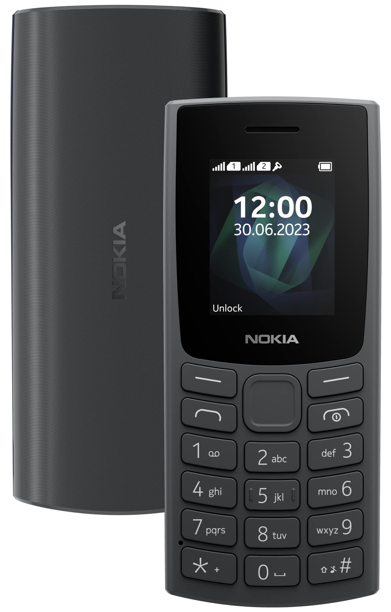 Nokia All-new 105 Single Sim Keypad Phone with Built-in UPI Payments, Long-Lasting Battery, Wireless FM Radio | Charcoal