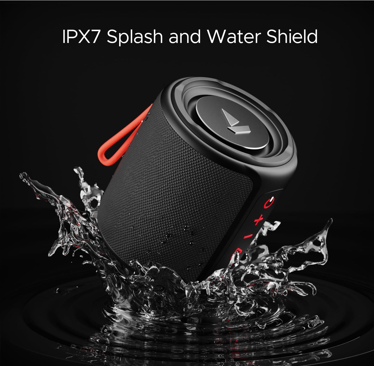 boAt Stone 352 Bluetooth Speaker with 10W RMS Stereo Sound, IPX7 Water Resistance, TWS Feature, Up to 12H Total Playtime, Multi-Compatibility Modes and Type-C Charging(Raging Black)