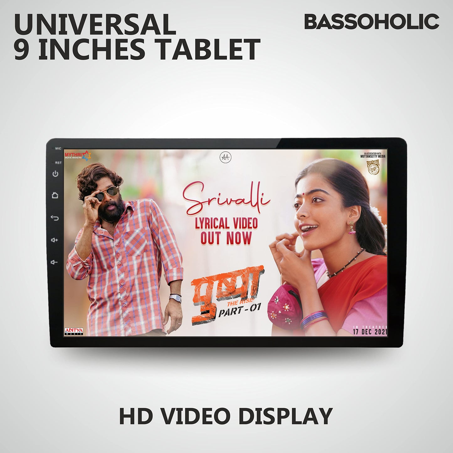 Bassoholic 9" Android Car Radio 2GB/32GB, WiFi/GPS Vortex