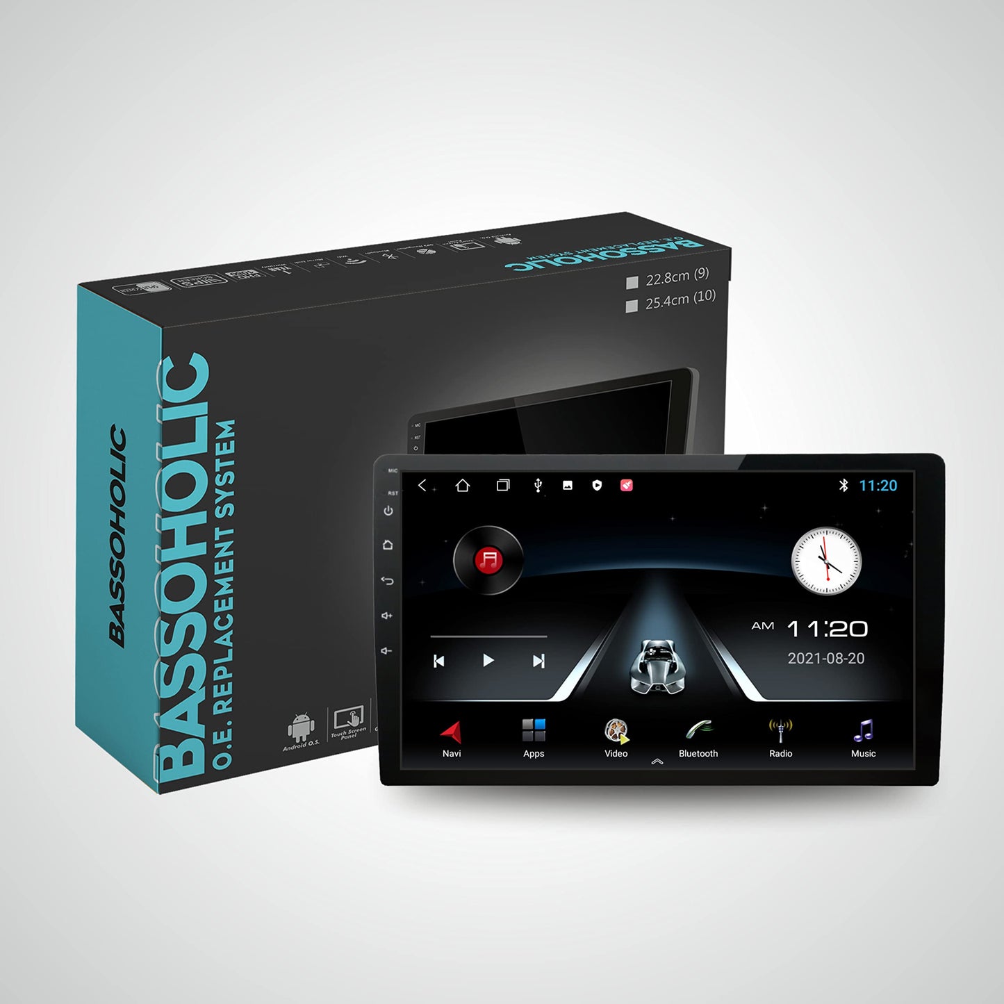 Bassoholic 9" Android Car Radio 2GB/32GB, WiFi/GPS Vortex
