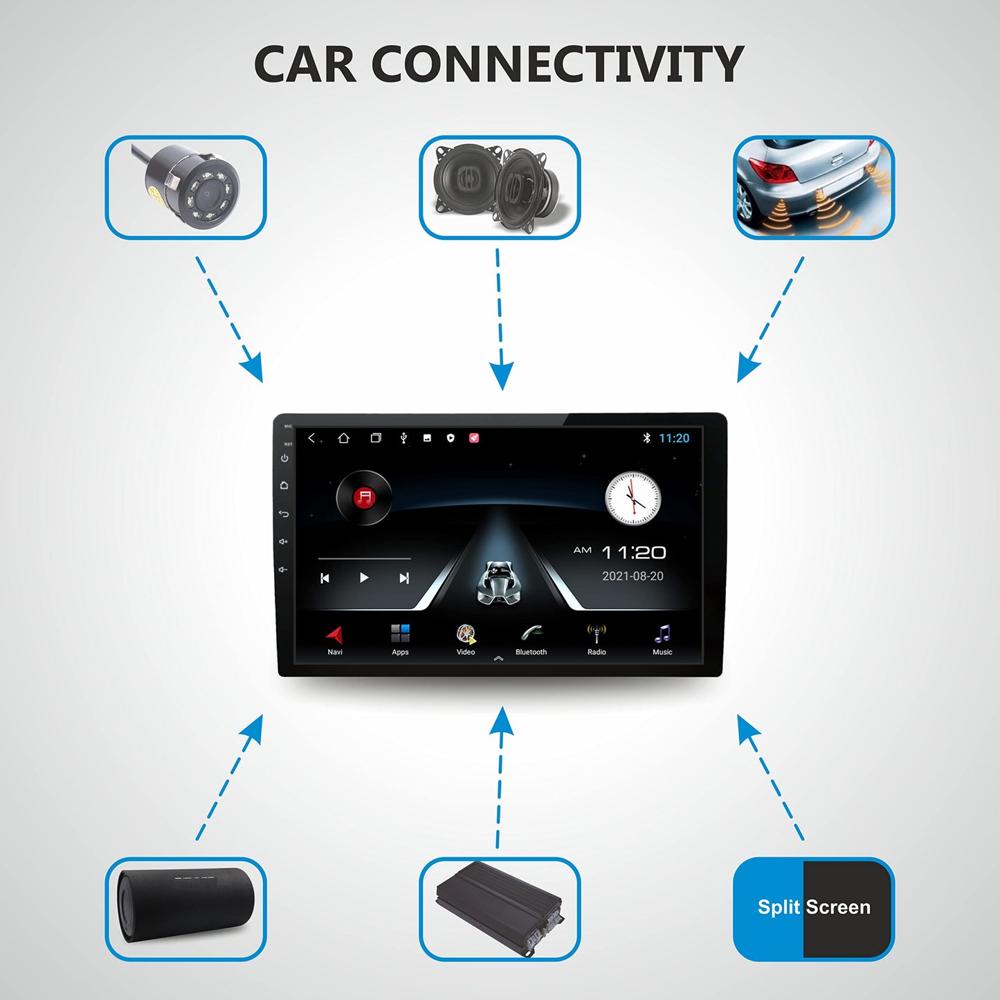 Bassoholic 9" Android Car Radio 2GB/32GB, WiFi/GPS Vortex