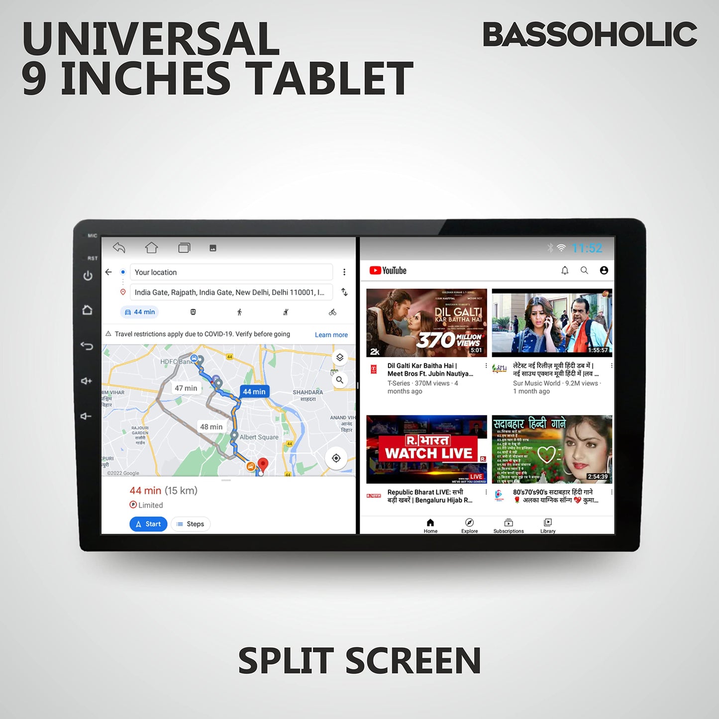 Bassoholic 9" Android Car Radio 2GB/32GB, WiFi/GPS Vortex