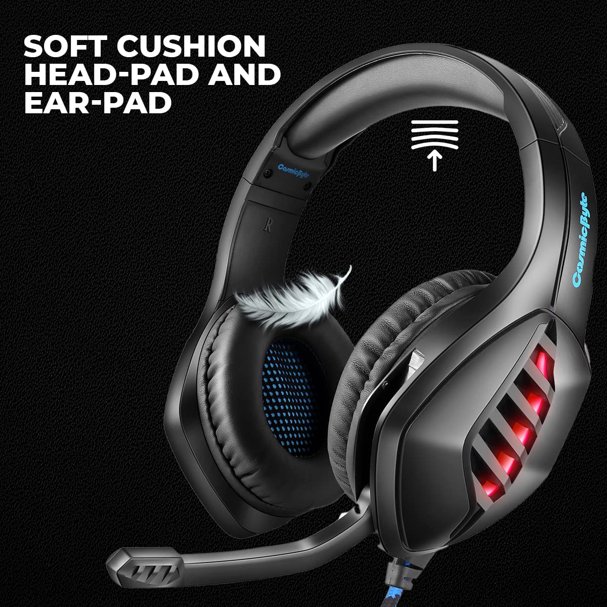Cosmic Byte GS430: Wired Gaming Headset RGB, Mic Vortex