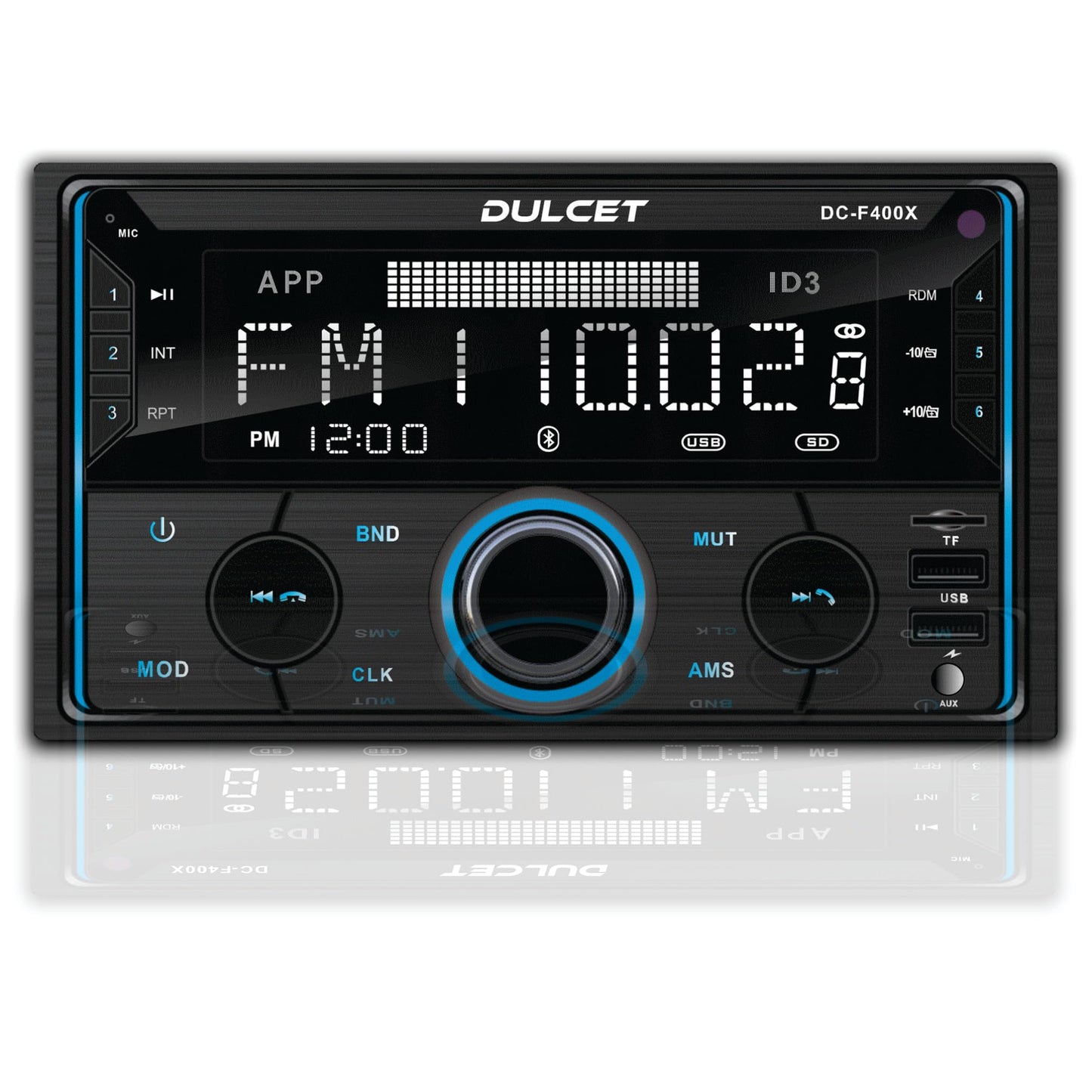 Dulcet DC-F400X: Double Din MP3 Stereo Dual USB Vortex