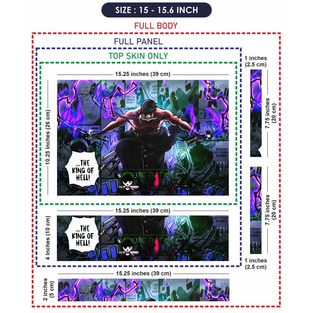 Finearts 15.6" Anime Laptop Skin (King of Hell) Vortex