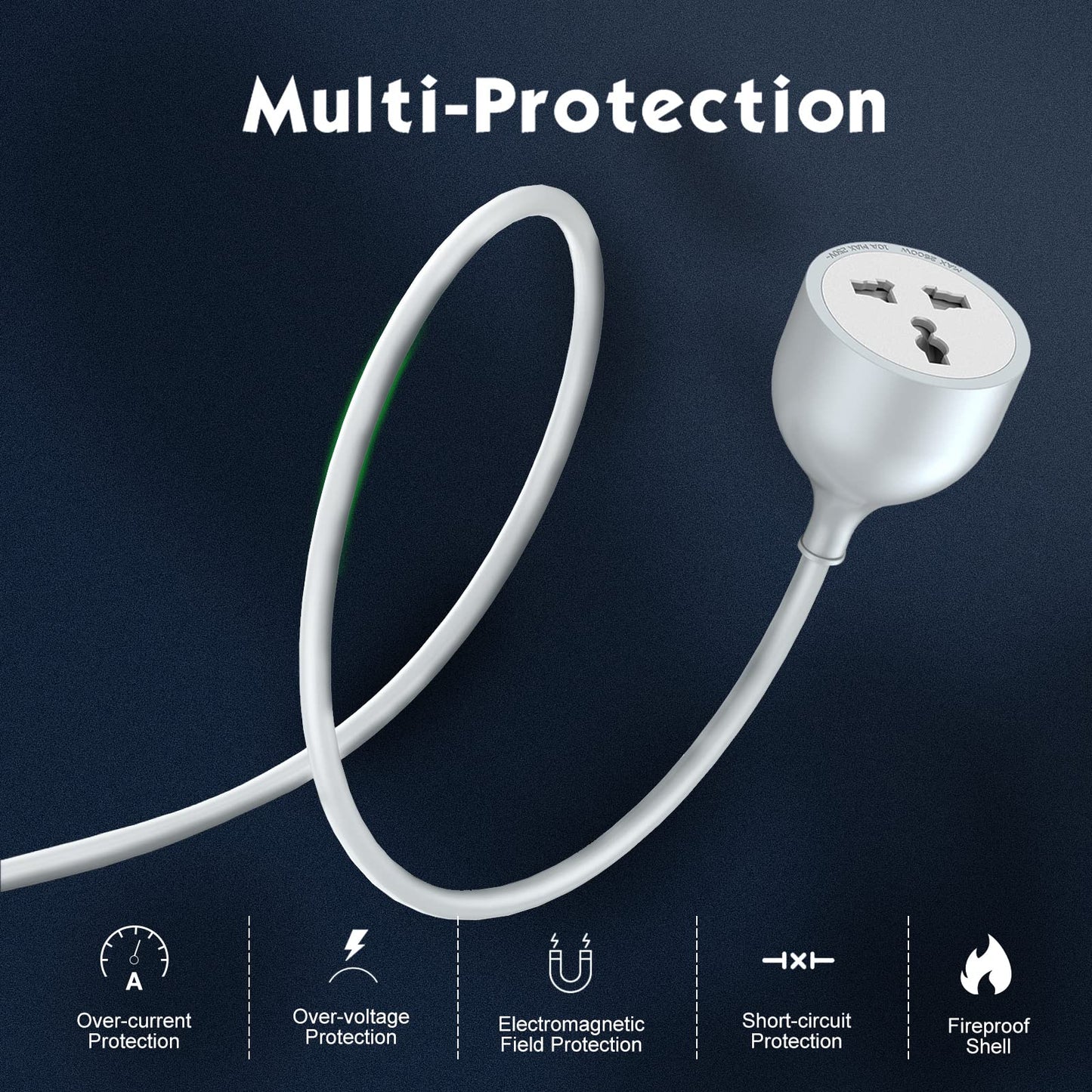Hoteon 5M Heavy Duty Extension Cord (2500W, Single Outlet) Vortex