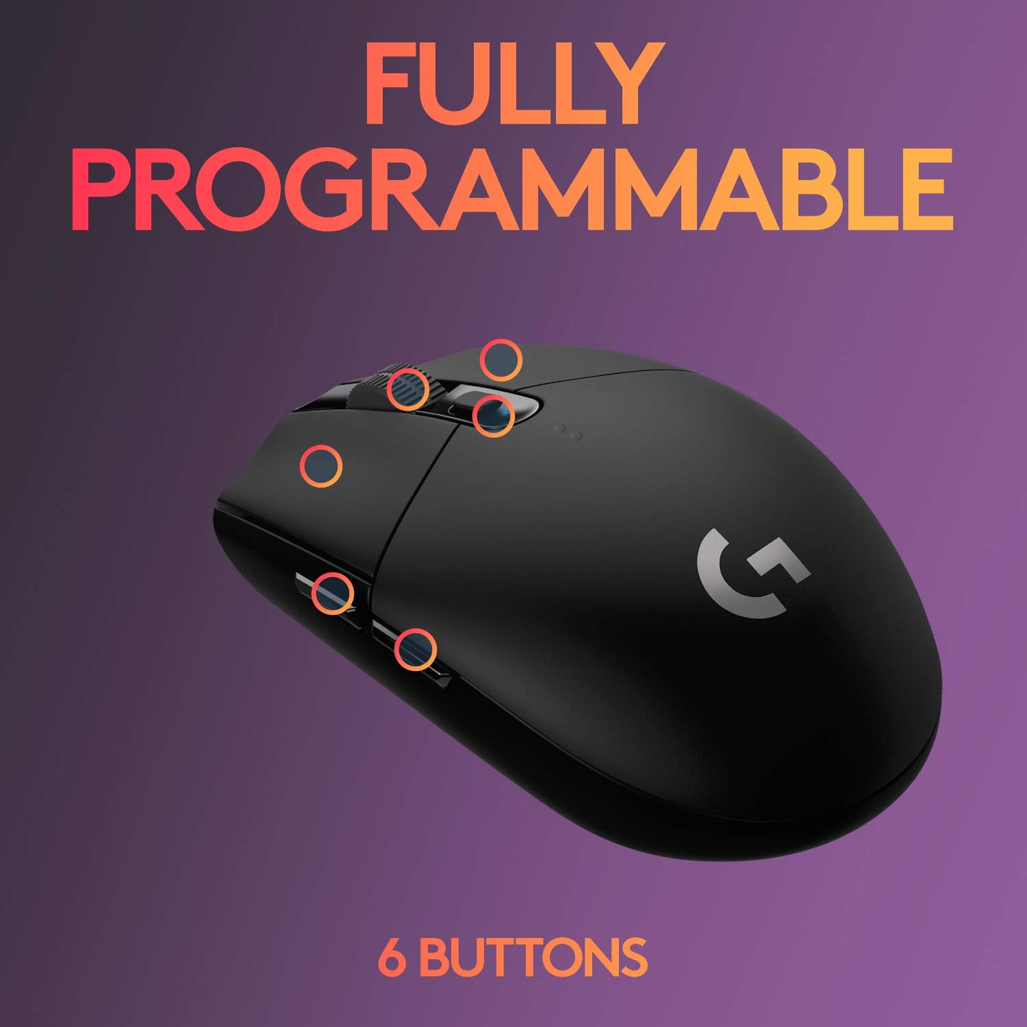 Logitech G304 Lightspeed: Wireless Gaming Mouse (Hero, 12K DPI, Light) Vortex