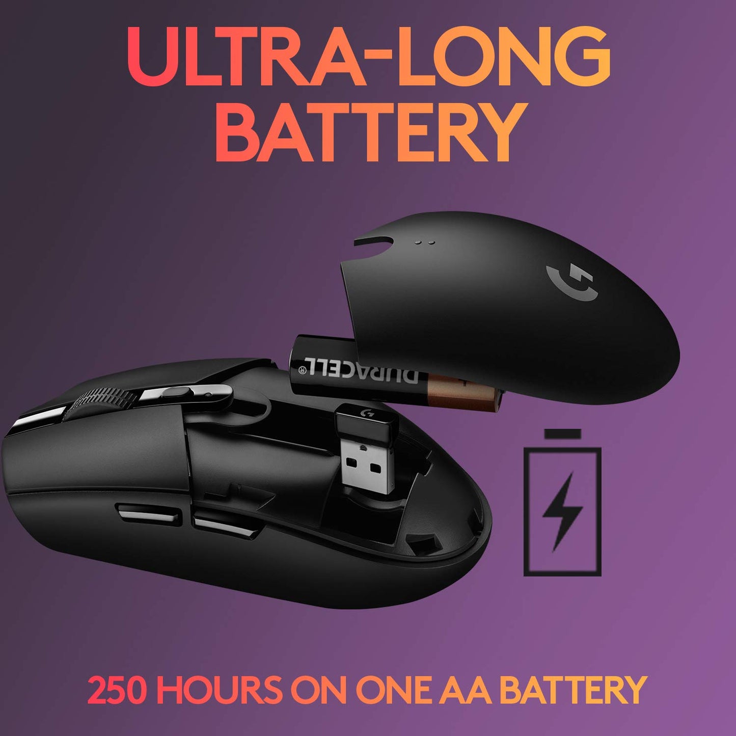 Logitech G304 Lightspeed: Wireless Gaming Mouse (Hero, 12K DPI, Light) Vortex