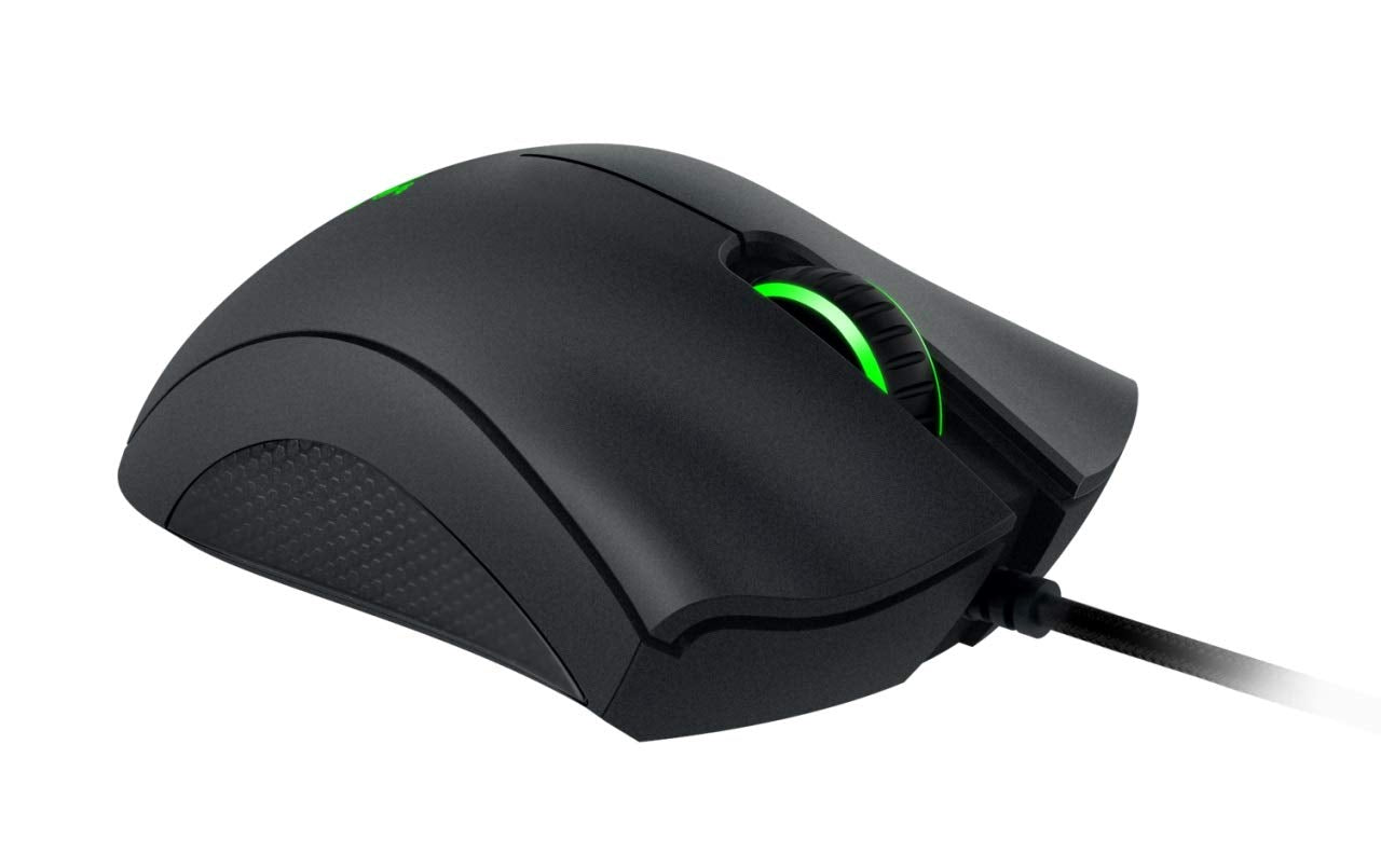 Razer DeathAdder Essential: Wired Gaming Mouse (6400 DPI, Green LED) Vortex