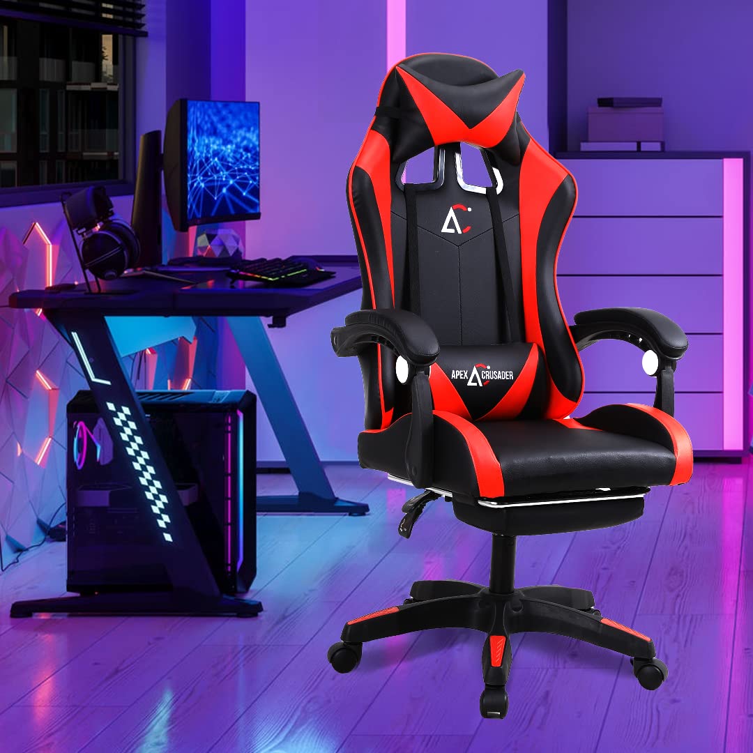 Savya Home Snipe Adjustable Gaming Chair (Red) Vortex