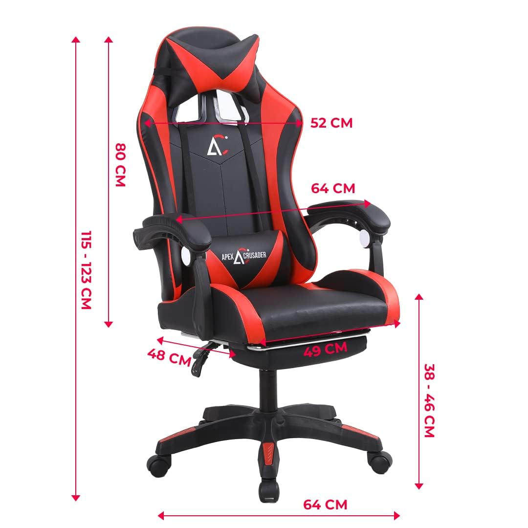 Savya Home Snipe Adjustable Gaming Chair (Red) Vortex