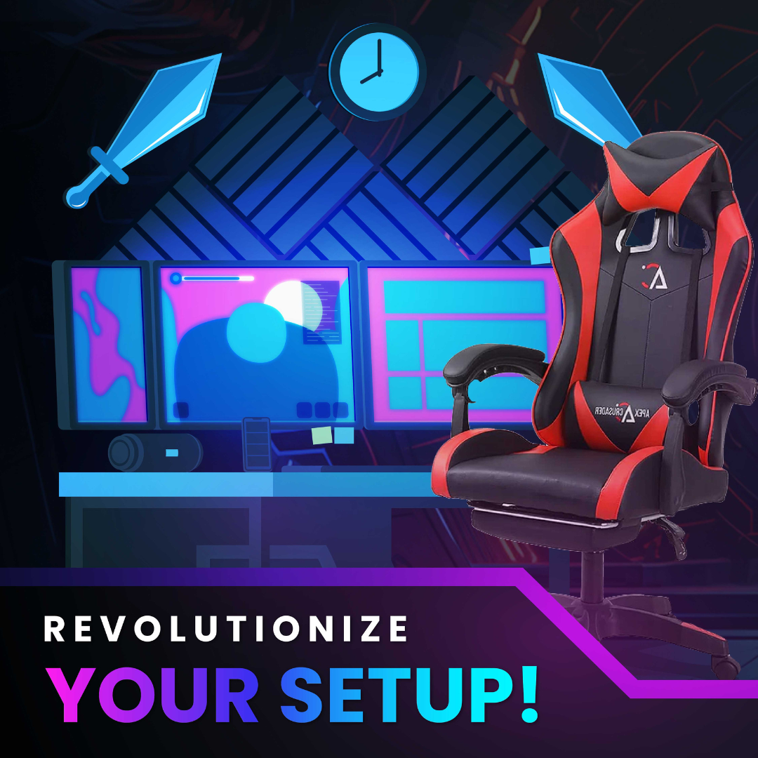 Savya Home Snipe Adjustable Gaming Chair (Red) Vortex