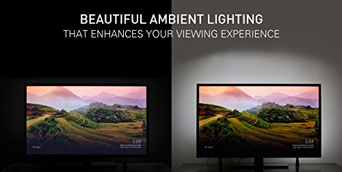 XERGY USB 5V 5050 RGB LED Flexible Strip Light Multi-Color Changing Lighting K-it Background Lighting with Mini Controller for TV PC Laptop Bias Lighting (2 Meter for 32-40" TV's) Vortex