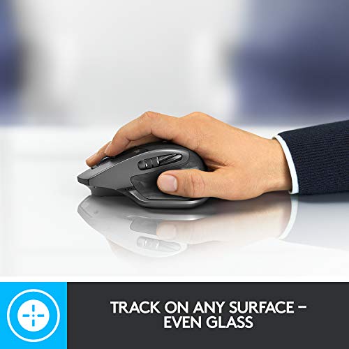 Logitech MX Master 2S Bluetooth Edition Wireless Mouse, Multi-Surface, Hyper-Fast Scrolling, Ergonomic, Rechargeable, Connects Up to 3 Mac/PC Computers