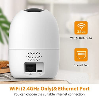 IMOU 360° 1080P HD Security Camera - AI Detection, Motion Tracking, 2-Way Audio, Night Vision, WiFi/Ethernet, Alexa & Google, 256GB SD