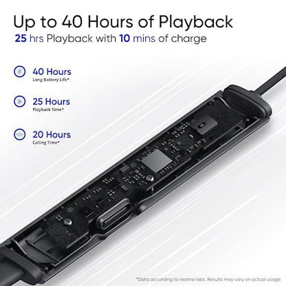 realme Buds Wireless 3 in-Ear Bluetooth Headphones,30dB ANC, Spatial Audio,13.6mm Dynamic Bass Driver,Upto 40 Hours Playback, Fast Charging, 45ms Low Latency for Gaming,Dual Device Connection (Black)