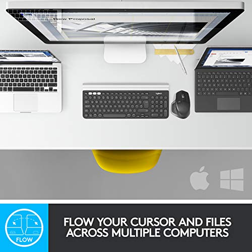 Logitech MX Master 2S Bluetooth Edition Wireless Mouse, Multi-Surface, Hyper-Fast Scrolling, Ergonomic, Rechargeable, Connects Up to 3 Mac/PC Computers