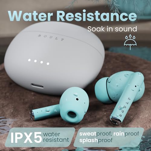 Boult Audio W20 Truly Wireless in Ear Earbuds with 35H Playtime, Zen™ ENC Mic, 45ms Low Latency, 13mm Bass Drivers, Type-C Fast Charging, Made in India, Touch Control, IPX5 ear buds TWS (Glacier Blue)