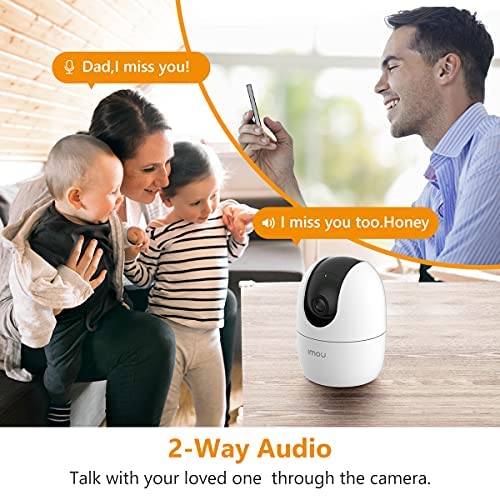 IMOU 360° 1080P HD Security Camera - AI Detection, Motion Tracking, 2-Way Audio, Night Vision, WiFi/Ethernet, Alexa & Google, 256GB SD