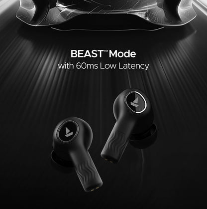 boAt Nirvana Ion Truly Wireless in Ear Ear Buds w/ 120 HRS Playback(24hrs/Charge), Crystal Bionic Sound w/Dual EQ Modes, Quad Mics ENx™ Technology, in Ear Detection(Charcoal Black)