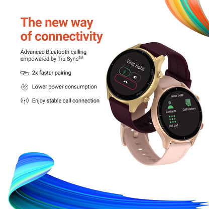 Noise Twist Round dial Smart Watch with Bluetooth Calling, 1.38" TFT Display, up-to 7 Days Battery, 100+ Watch Faces, IP68, Heart Rate Monitor, Sleep Tracking (Jet Black)