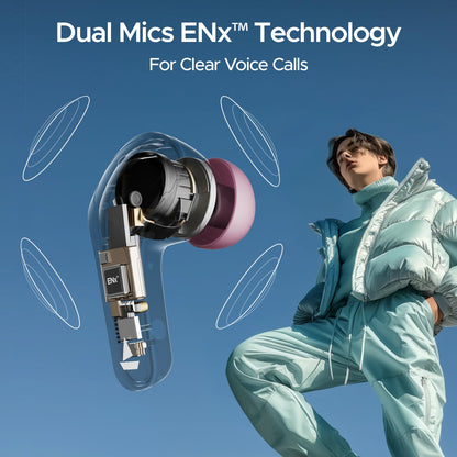 boAt Airdopes 311 Pro Truly Wireless in Ear Ear Buds w/Up to 50 HRS Playtime, Dual Mics with ENx™ Tech, 50 ms Low-Latency Beast™ Mode, ASAP™ Charging, IWP™ Tech(Lavender Rush)
