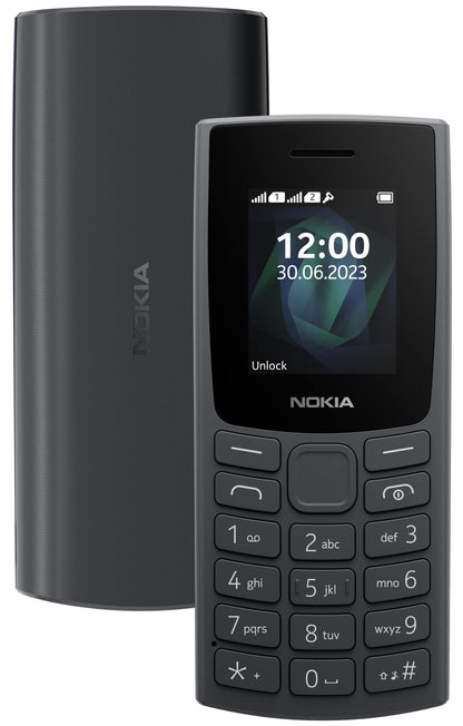 Nokia All-new 105 Single Sim Keypad Phone with Built-in UPI Payments, Long-Lasting Battery, Wireless FM Radio | Charcoal