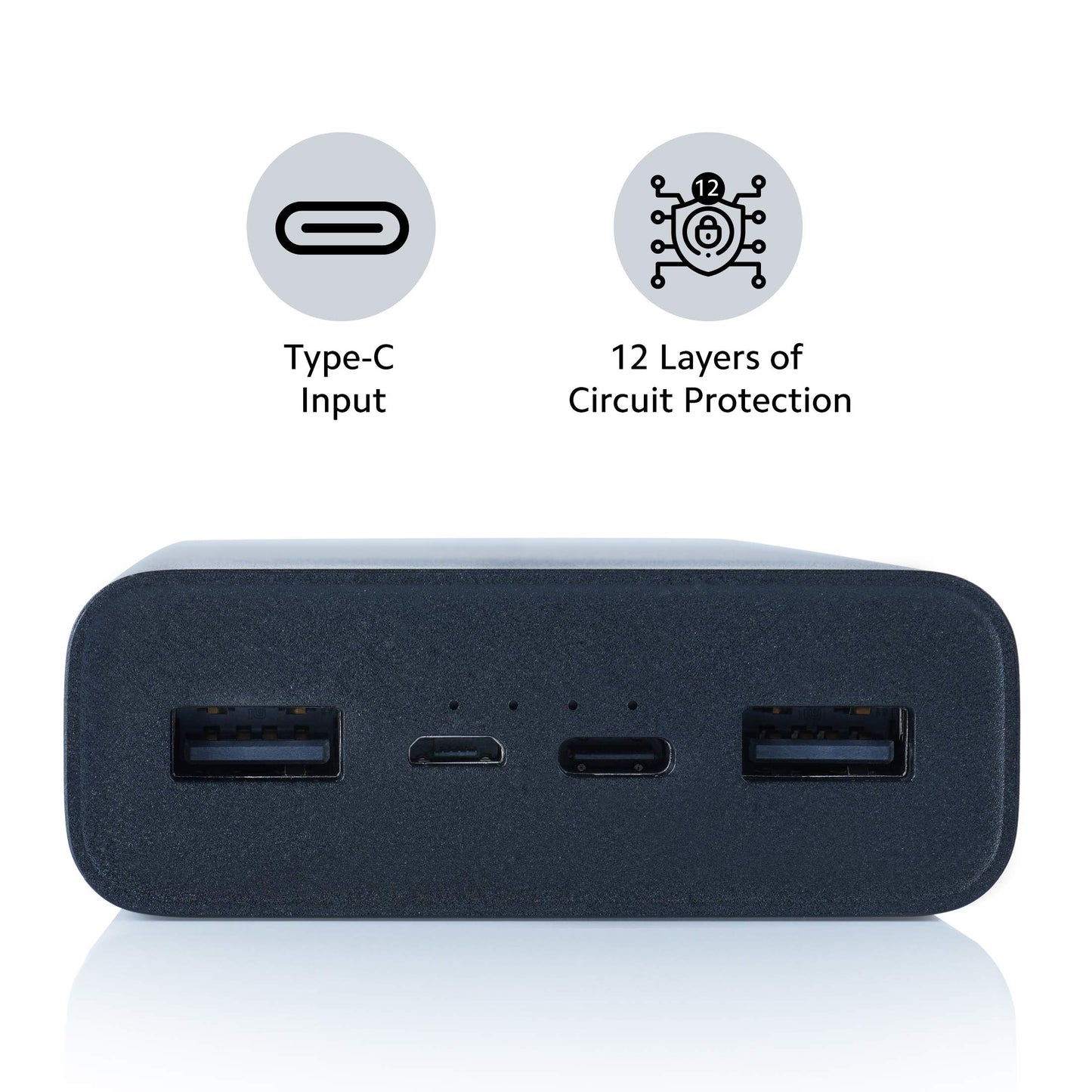 MI Power Bank 3i 20000mAh Lithium Polymer 18W Fast Power Delivery Charging | Input- Type C | Micro USB| Triple Output | Black.