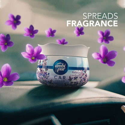 Ambi Pur Car Freshener Gel, Relaxing Lavender, 75 g Vortex