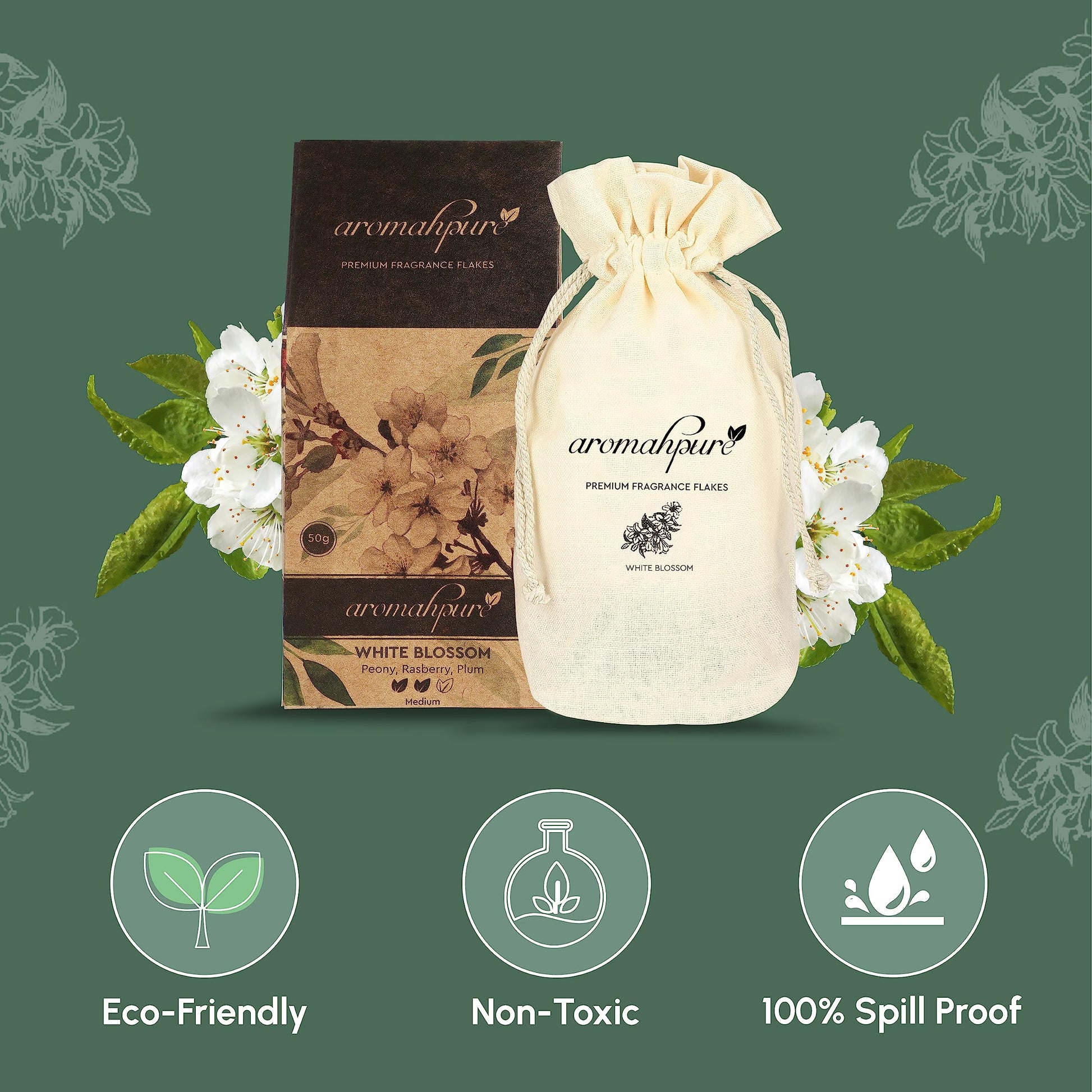 Aromahpure White Blossom Flakes 30 Day Fragrance Vortex