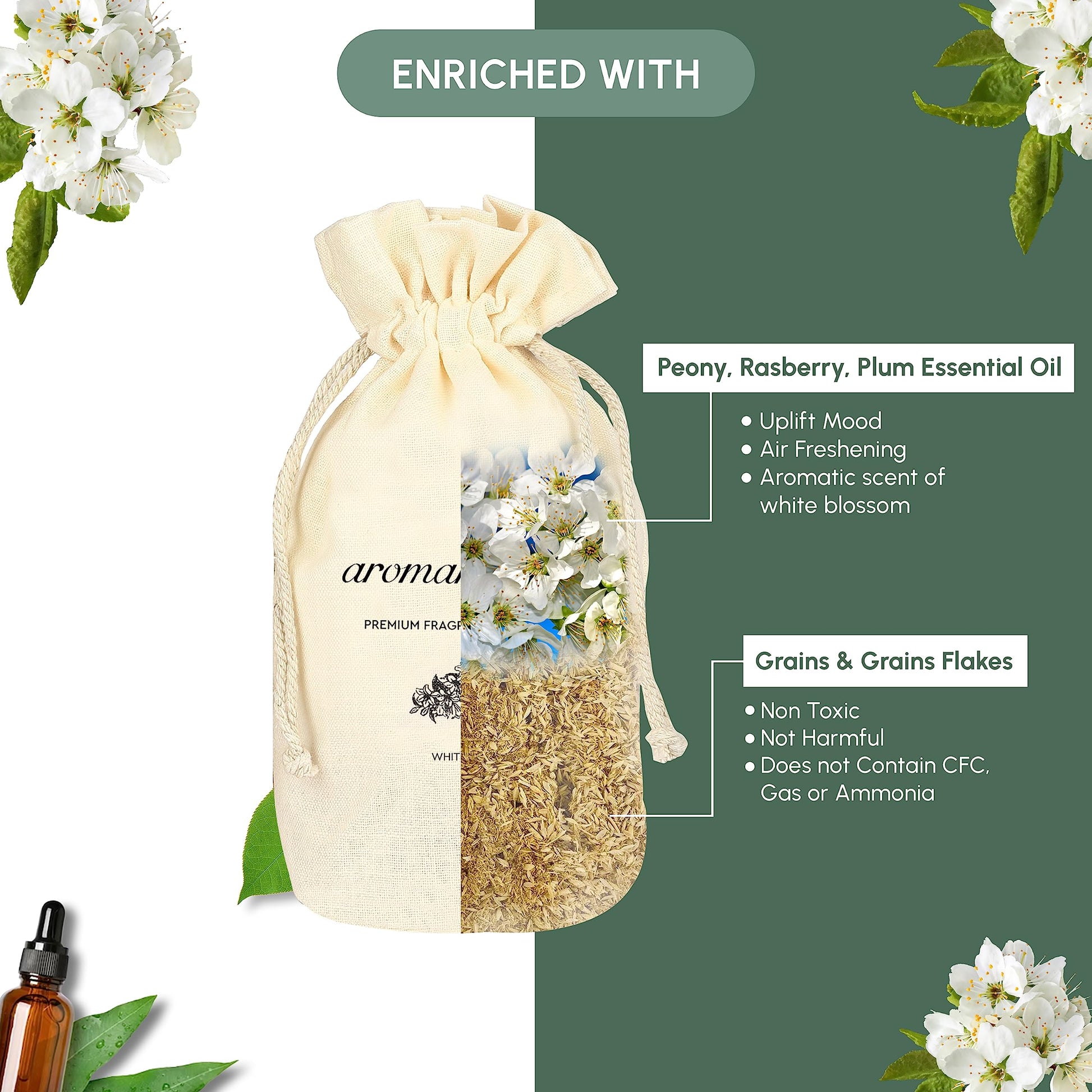 Aromahpure White Blossom Flakes 30 Day Fragrance Vortex