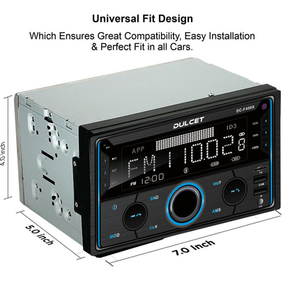 Dulcet DC-F400X: Double Din MP3 Stereo Dual USB Vortex