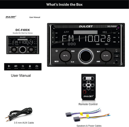 Dulcet DC-F400X: Double Din MP3 Stereo Dual USB Vortex