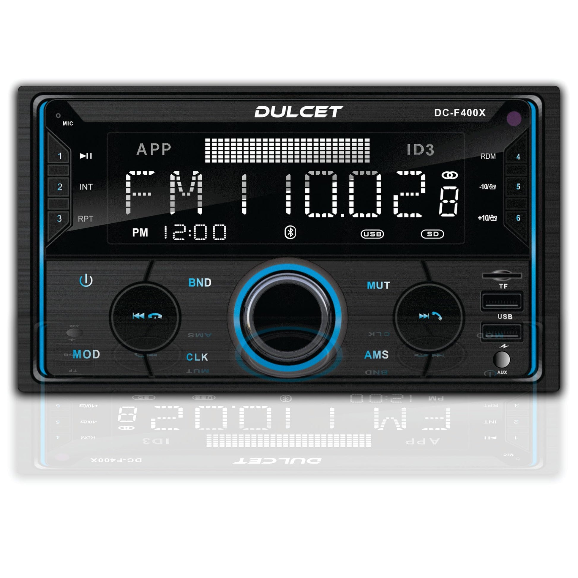 Dulcet DC-F400X: Double Din MP3 Stereo Dual USB Vortex