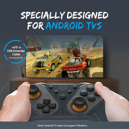 EvoFox Elite Ops: Wireless Gamepad Android/Google TV, 8+Hrs Vortex
