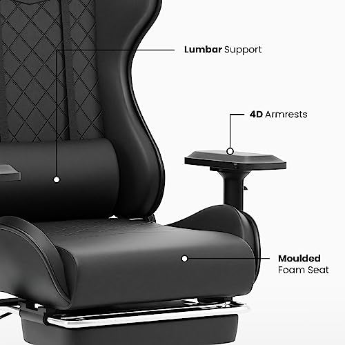 Green Soul Ghost Gaming Chair (PU Leather, 4D Armrest, Footrest) Vortex
