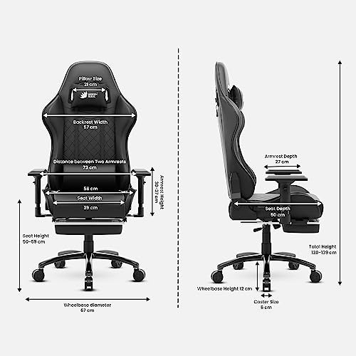 Green Soul Ghost Gaming Chair (PU Leather, 4D Armrest, Footrest) Vortex