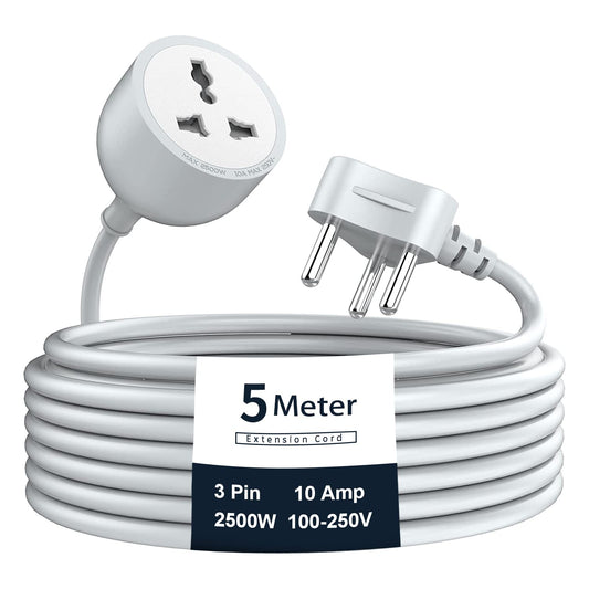 Hoteon 5M Heavy Duty Extension Cord (2500W, Single Outlet) Vortex