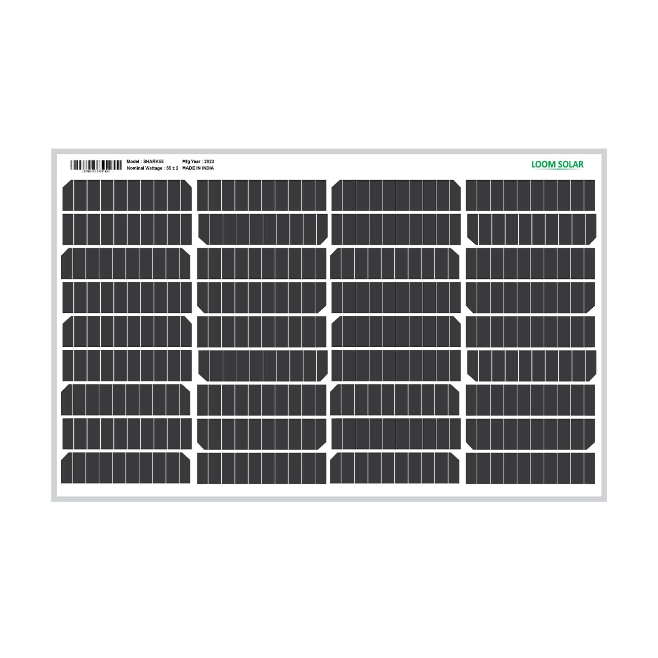 LOOM SOLAR Panel 55 WATT/12 V Mono PERC Vortex