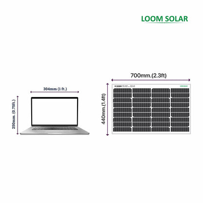 LOOM SOLAR Panel 55 WATT/12 V Mono PERC Vortex