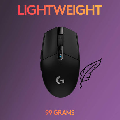 Logitech G304 Lightspeed: Wireless Gaming Mouse (Hero, 12K DPI, Light) Vortex