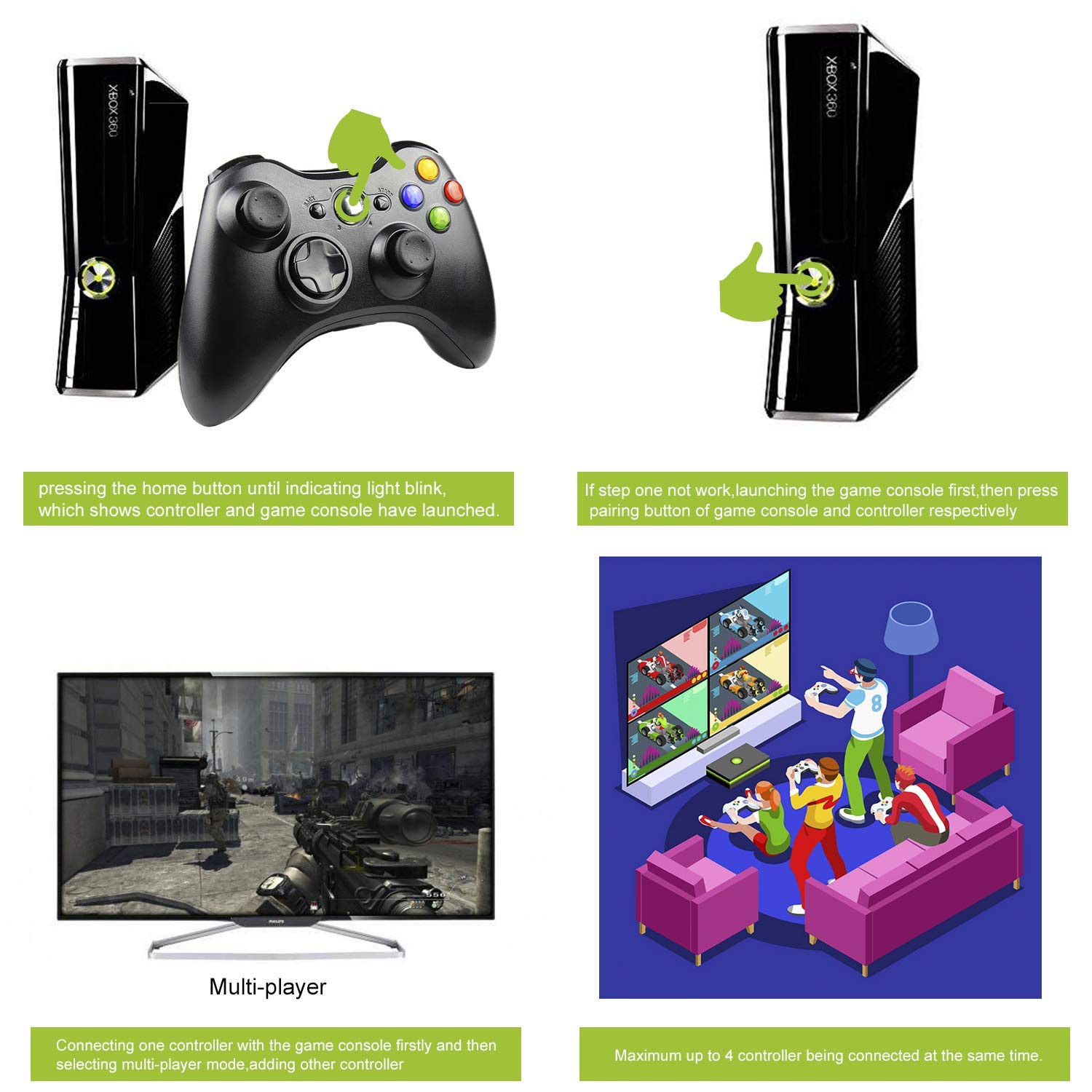 New World Wireless Controller for Xbox 360 Vortex