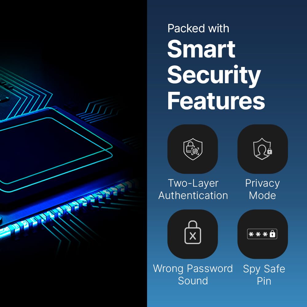 QUBO Essential Smart Lock (Fingerprint, App, Remote Access) Vortex