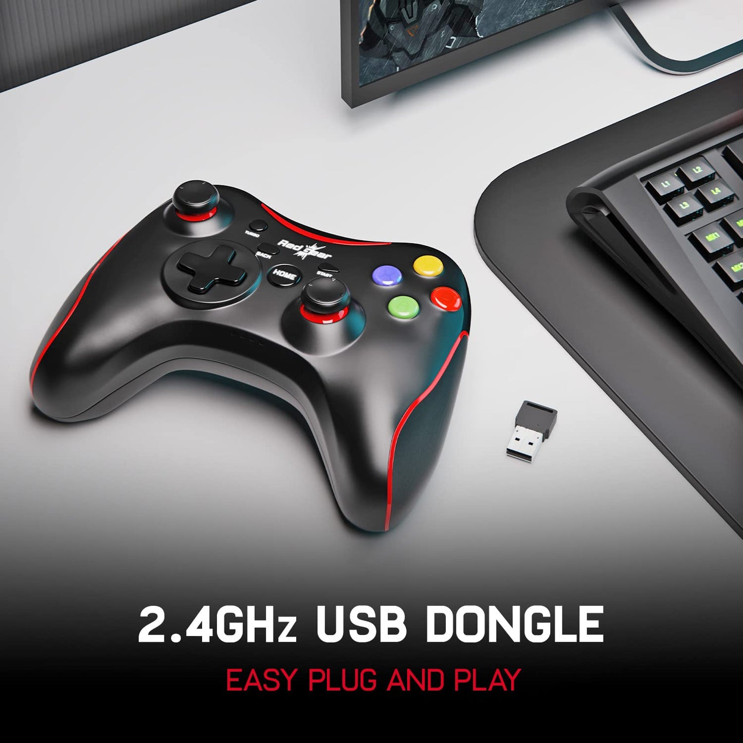 Redgear Pro Wireless Gamepad (2.4GHz, Vibration, Illuminated) Vortex